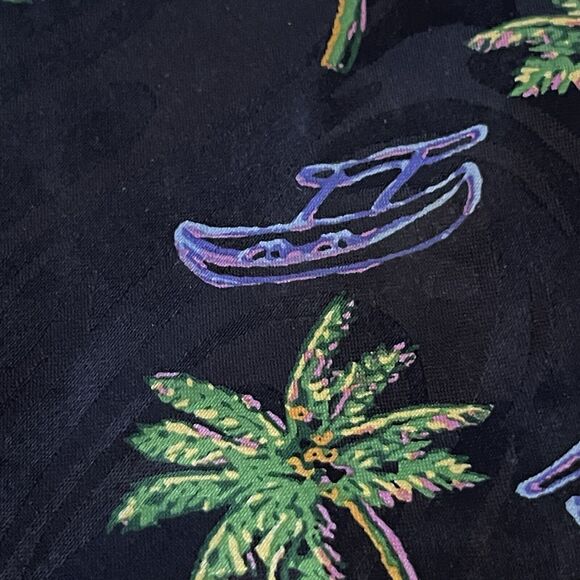 Vintage Steve Harris HandMade Polyester Made In Korea palm tree Canoe Print - Picture 10 of 10